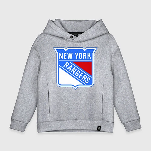 Детское худи оверсайз New York Rangers / Меланж – фото 1