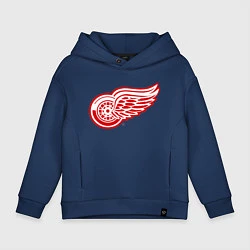 Толстовка оверсайз детская Detroit Red Wings, цвет: тёмно-синий