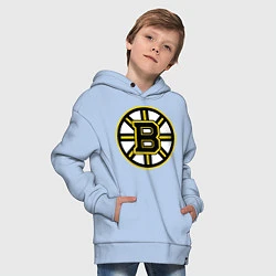 Толстовка оверсайз детская Boston Bruins, цвет: мягкое небо — фото 2