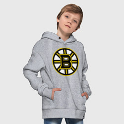 Толстовка оверсайз детская Boston Bruins, цвет: меланж — фото 2