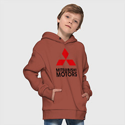 Толстовка оверсайз детская Mitsubishi, цвет: кирпичный — фото 2