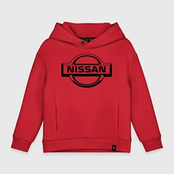 Толстовка оверсайз детская Nissan club, цвет: красный