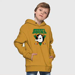 Толстовка оверсайз детская Anaheim Mighty Ducks, цвет: горчичный — фото 2