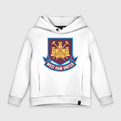 Толстовка оверсайз детская West Ham United, цвет: белый
