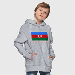 Толстовка оверсайз детская Азербайджан, цвет: меланж — фото 2