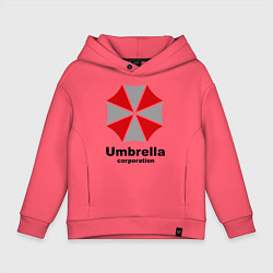 Толстовка оверсайз детская Umbrella corporation, цвет: коралловый