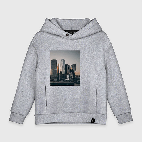 Детское худи оверсайз Moscow City / Меланж – фото 1