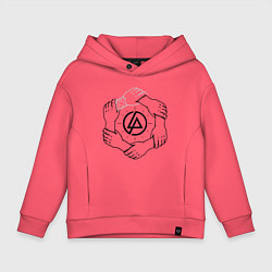 Толстовка оверсайз детская Linkin Park: Brotherhood, цвет: коралловый