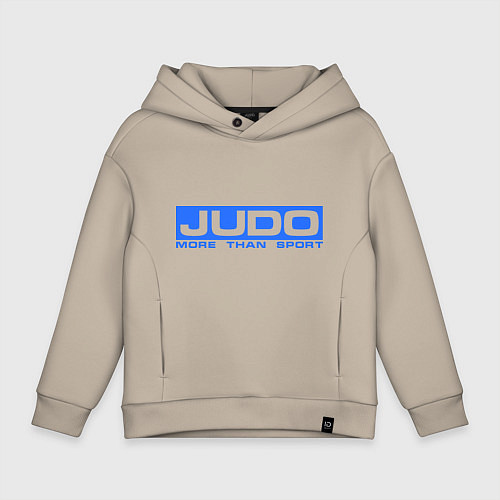 Детское худи оверсайз Judo: More than sport / Миндальный – фото 1