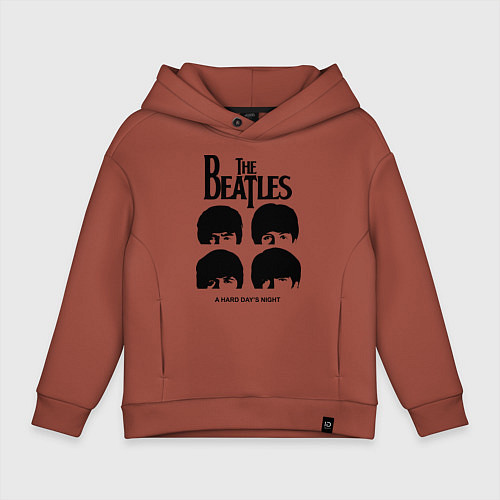 Детское худи оверсайз A Hard Days Night / Кирпичный – фото 1