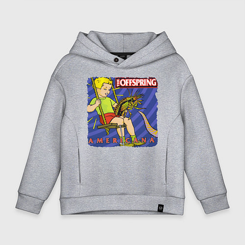 Детское худи оверсайз The Offspring: Americana / Меланж – фото 1