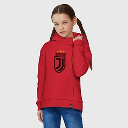 Толстовка оверсайз детская Juventus FC: 3 stars, цвет: красный — фото 2