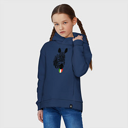 Толстовка оверсайз детская Juventus Zebra, цвет: тёмно-синий — фото 2