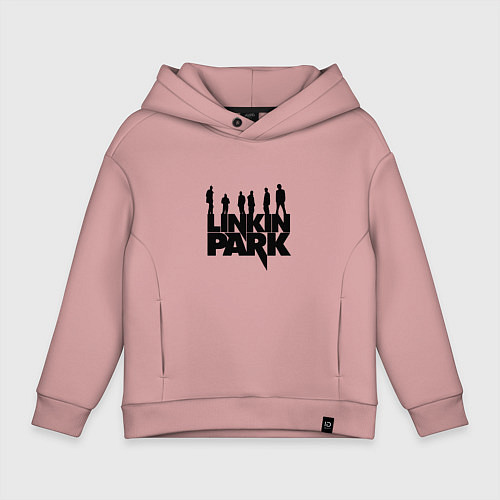 Детское худи оверсайз Linkin Park / Пыльно-розовый – фото 1