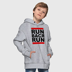 Толстовка оверсайз детская Run Вася Run, цвет: меланж — фото 2
