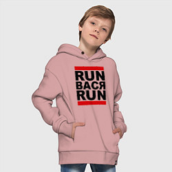 Толстовка оверсайз детская Run Вася Run, цвет: пыльно-розовый — фото 2