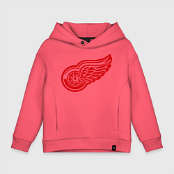 Толстовка оверсайз детская Detroit Red Wings: Pavel Datsyuk, цвет: коралловый