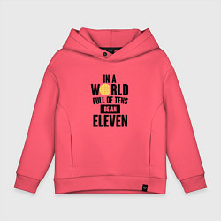 Толстовка оверсайз детская Be A Eleven, цвет: коралловый