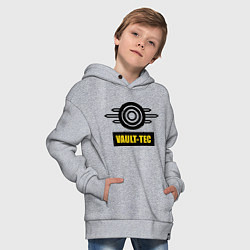 Толстовка оверсайз детская Vault-tec, цвет: меланж — фото 2