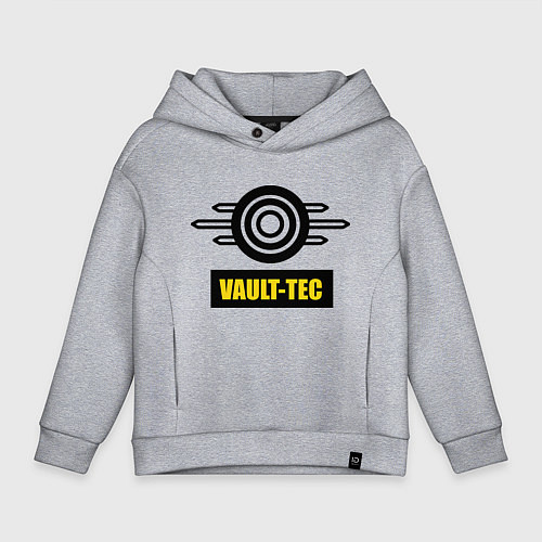 Детское худи оверсайз Vault-tec / Меланж – фото 1