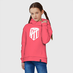 Толстовка оверсайз детская FC Atletico Madrid, цвет: коралловый — фото 2
