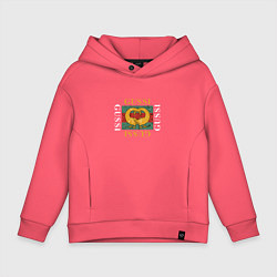 Толстовка оверсайз детская GUSSI Love, цвет: коралловый