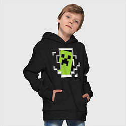 Толстовка оверсайз детская Crash Minecraft, цвет: черный — фото 2