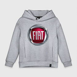 Толстовка оверсайз детская FIAT logo, цвет: меланж