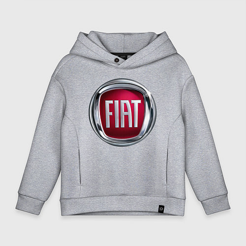 Детское худи оверсайз FIAT logo / Меланж – фото 1