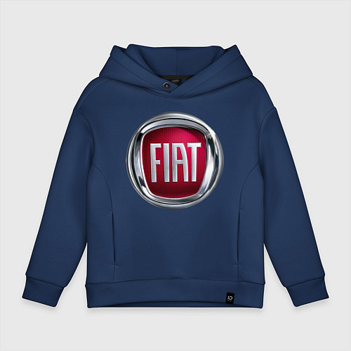 Детское худи оверсайз FIAT logo / Тёмно-синий – фото 1