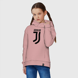 Толстовка оверсайз детская Ronaldo CR7, цвет: пыльно-розовый — фото 2