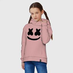 Толстовка оверсайз детская Marshmello, цвет: пыльно-розовый — фото 2