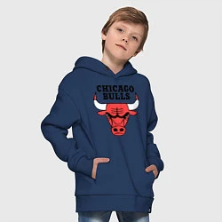 Толстовка оверсайз детская Chicago Bulls, цвет: тёмно-синий — фото 2
