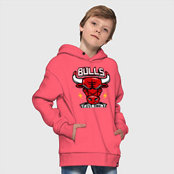 Толстовка оверсайз детская Chicago Bulls est. 1966, цвет: коралловый — фото 2