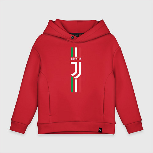 Детское худи оверсайз FC Juventus: Italy / Красный – фото 1