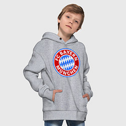 Толстовка оверсайз детская Bayern Munchen FC, цвет: меланж — фото 2