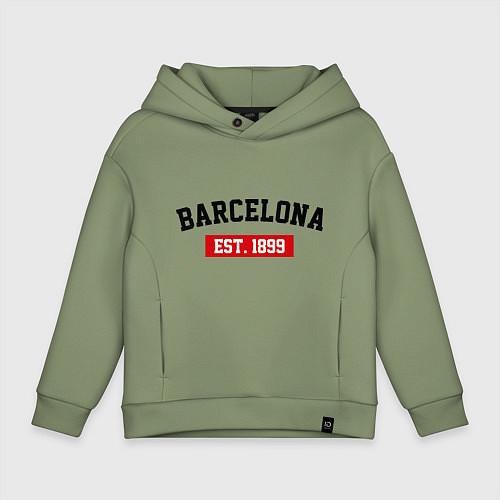 Детское худи оверсайз FC Barcelona Est. 1899 / Авокадо – фото 1