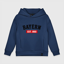 Толстовка оверсайз детская FC Bayern Est. 1900, цвет: тёмно-синий