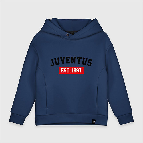 Детское худи оверсайз FC Juventus Est. 1897 / Тёмно-синий – фото 1