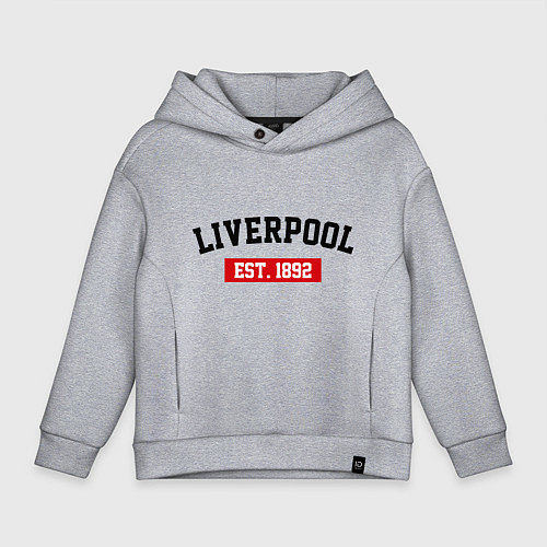 Детское худи оверсайз FC Liverpool Est. 1892 / Меланж – фото 1