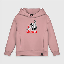 Толстовка оверсайз детская Judo Master, цвет: пыльно-розовый