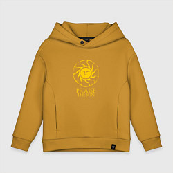 Толстовка оверсайз детская Praise The Sun, цвет: горчичный