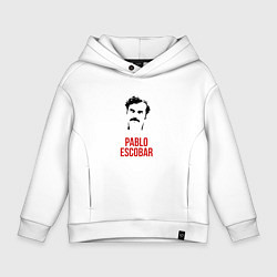 Толстовка оверсайз детская Pablo Escobar, цвет: белый
