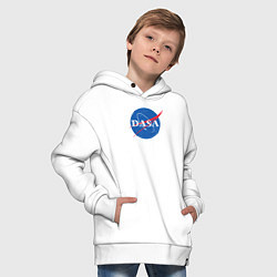 Толстовка оверсайз детская NASA: Dasa, цвет: белый — фото 2
