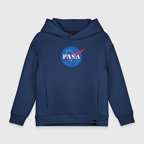 Детское худи оверсайз NASA: Pasa / Тёмно-синий – фото 1