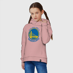 Толстовка оверсайз детская Golden state Warriors, цвет: пыльно-розовый — фото 2