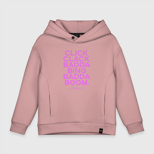 Детское худи оверсайз Click Clack Black Pink / Пыльно-розовый – фото 1