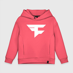 Толстовка оверсайз детская FAZE Symbol, цвет: коралловый