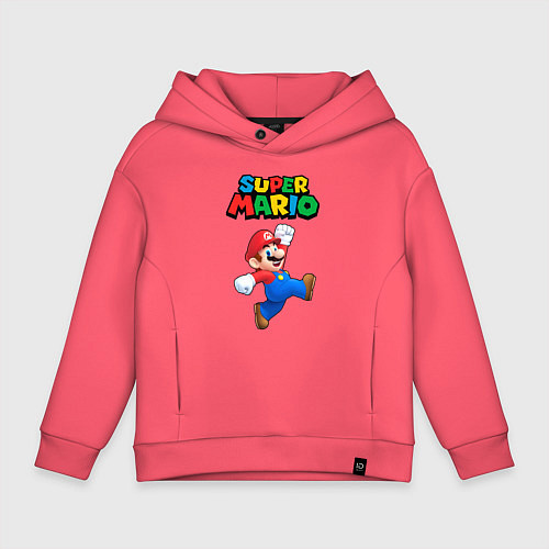 Детское худи оверсайз Super Mario / Коралловый – фото 1