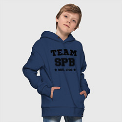 Толстовка оверсайз детская Team SPB est. 1703, цвет: тёмно-синий — фото 2